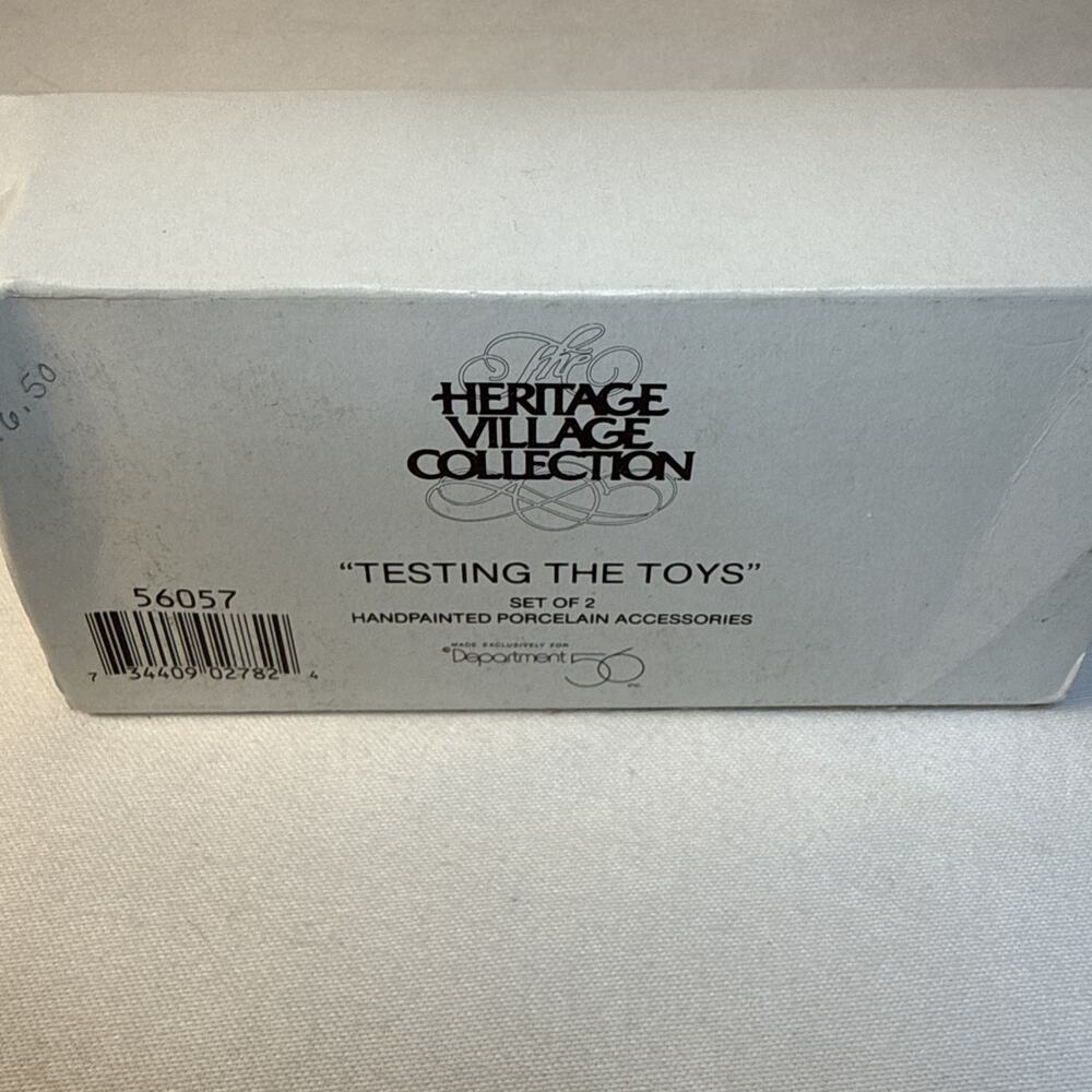 Christmas Village Accessories Testing The Toys Dept 56 North Pole Elves Sledding